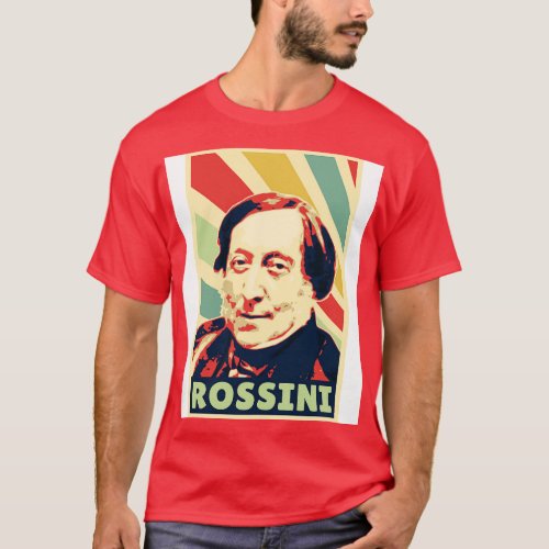 Gioachino Rossini Vintage Colors T_Shirt