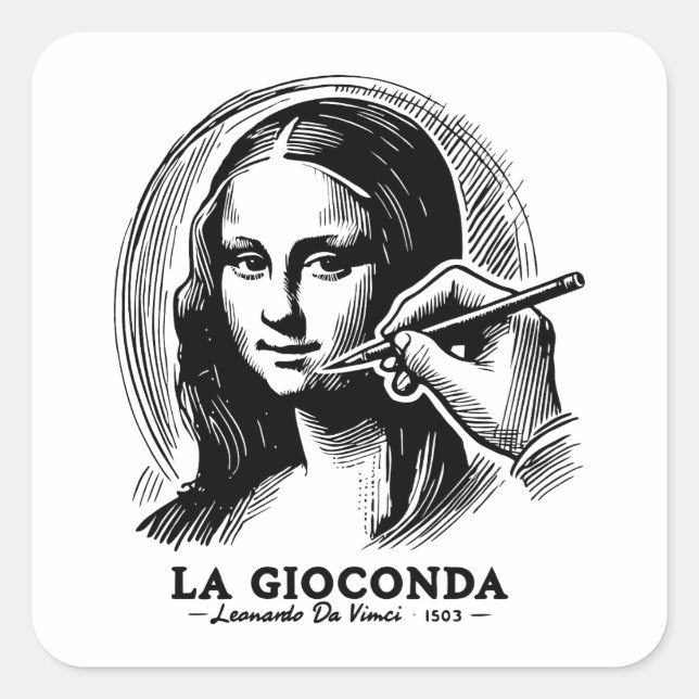 Gioconda Square Sticker (Front)