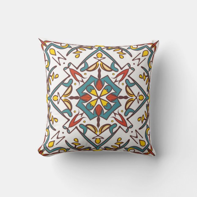 giometric mosaic throw pillow (Front)