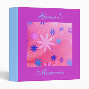 Gionna's, Memories Binder-Floral Design 3 Ring Binder