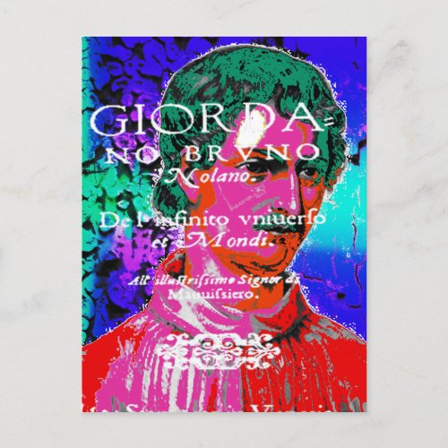 Giordano Bruno Esoteric Occult Astrology Italian Postcard