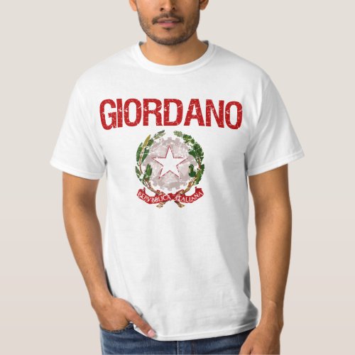 Giordano Italian Surname T_Shirt