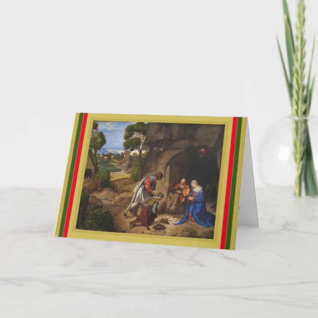 Giorgione Adoration of the Shepherds  Holiday Card (Front)