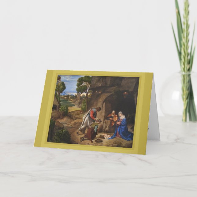 Giorgione Adoration of the Shepherds  Holiday Card (Front)