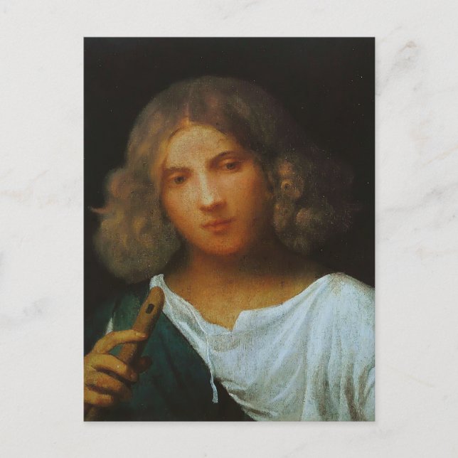 Giorgione- Boy with flute Postcard (Front)