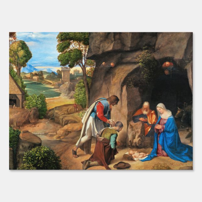Giorgione - The Adoration of the Shepherds Sign (Back)
