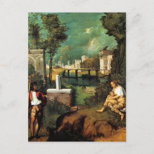 Giorgione The Tempest Postcard