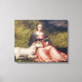 Giorgione's Woman with Unicorn (1510) Canvas