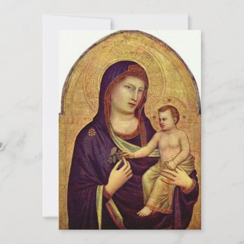 Giotto di Bondone _ Madonna and Child Invitation