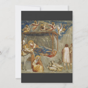 Giotto Di Bondone The Nativity Fine Art Christmas Invitation