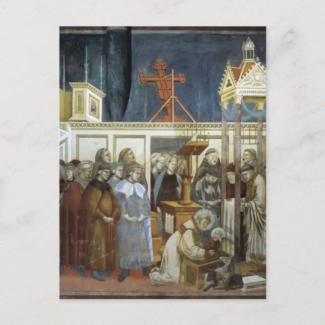 Giotto: St. Francis of Assisi Preparing the Crib Postcard (Front)