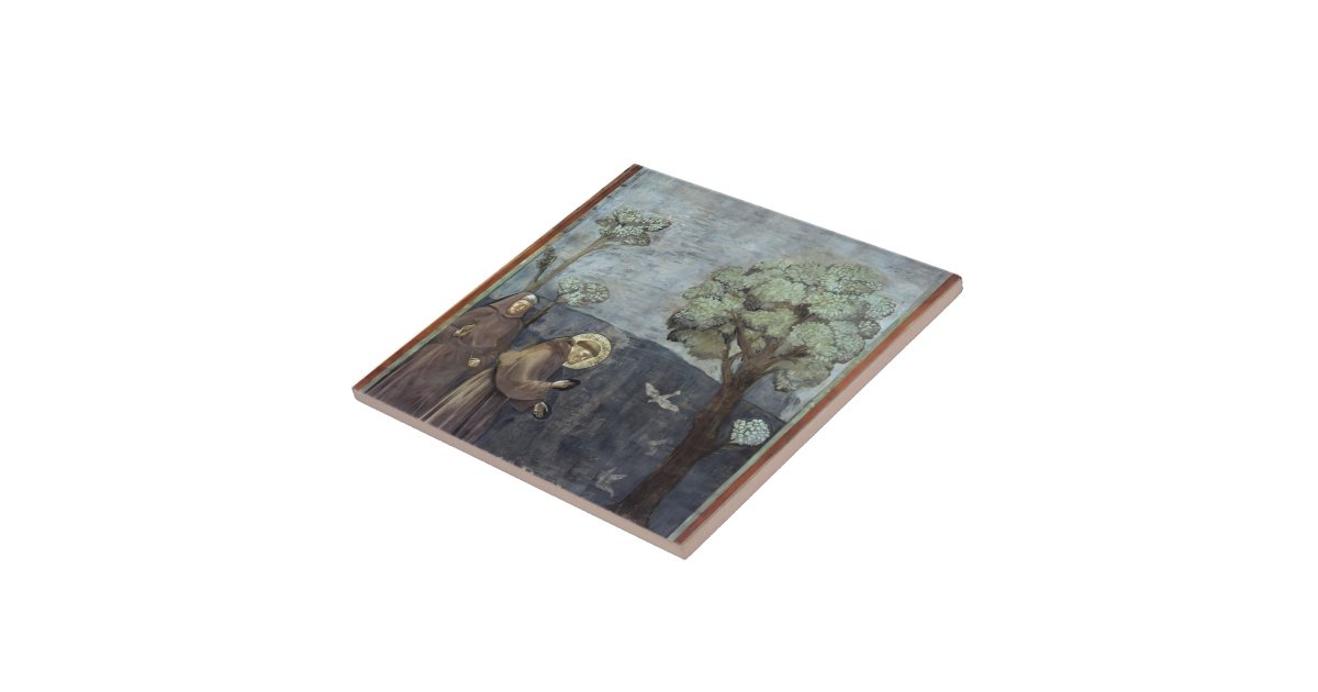 Giotto: St. Francis Preaching to the Birds Ceramic Tile | Zazzle