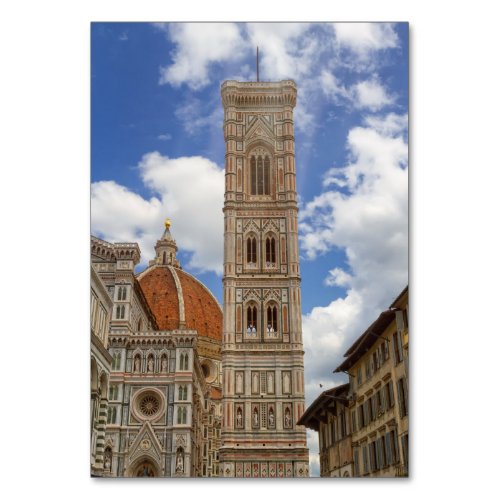 Giottos Bell Tower in Florence Italy Table Number