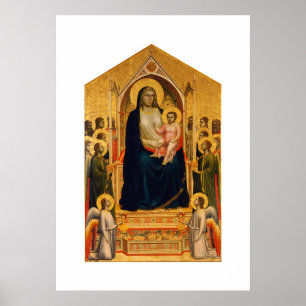 Giotto's Ognissanti (All Saints) Madonna Maestà,  Poster