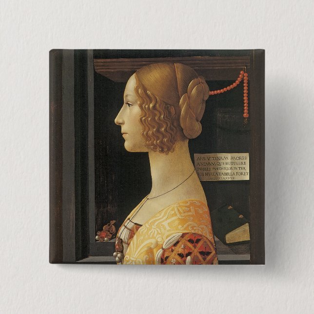 Giovanna degli Albizzi Tornabouni Pinback Button (Front)