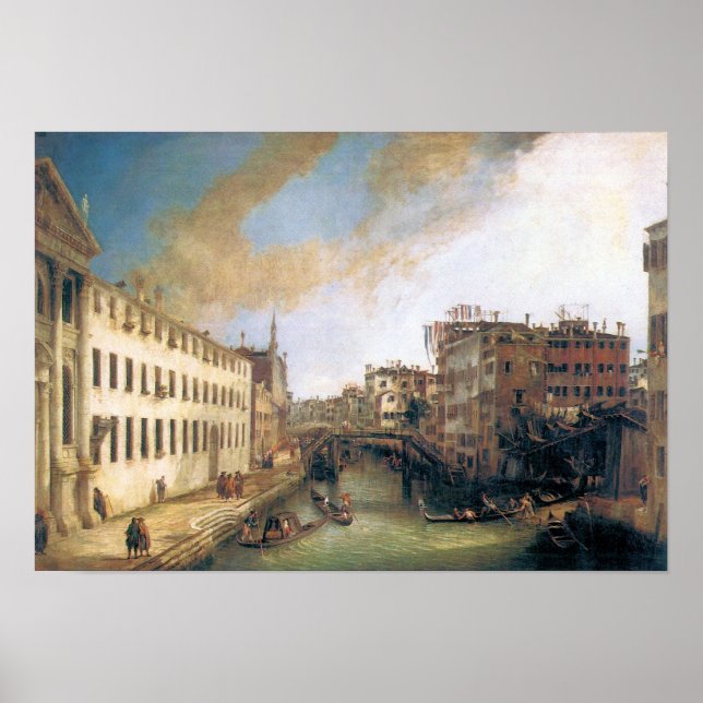 Giovanni Antonio Canal-The River of Mendicanti Poster (Front)