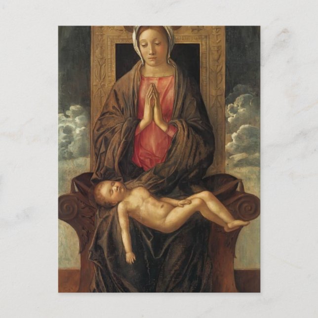 Giovanni Bellini-Madonna Cherishing the Child Postcard (Front)