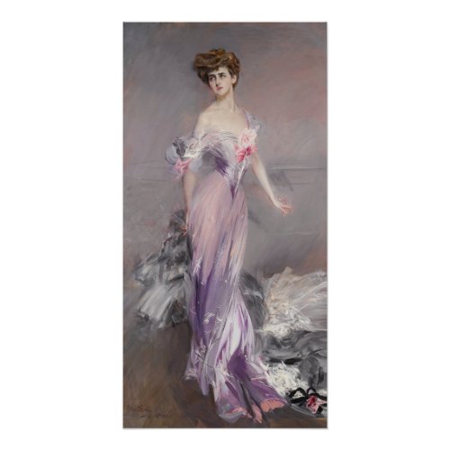 Giovanni Boldini Portrait of Mrs Howard_Johnston Poster