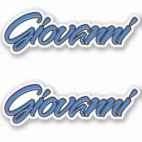 Giovanni Name blue sticker Sticker Stickerset