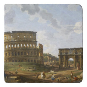Giovanni Paolo Panini View of the Colosseum Trivet