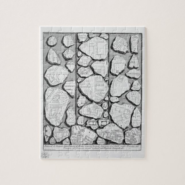 Giovanni Piranesi-Map of ancient Rome&Forma Urbis Jigsaw Puzzle (Vertical)