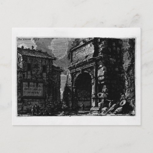 Giovanni Piranesi_Veduta with Arch of Titus Postcard