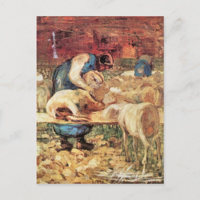 Giovanni Segantini - Shearing Postcard (Front)