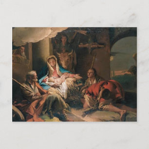 Giovanni Tiepolo- The Adoration of the Shepherds Postcard