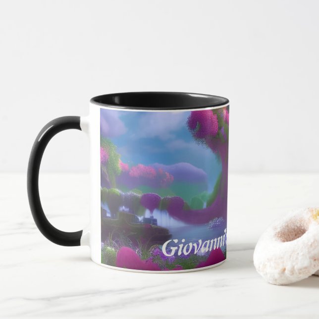 Giovanni's Morning Tea Personalized Customizable Mug (With Donut)