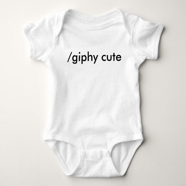 /giphy cute baby bodysuit (Front)