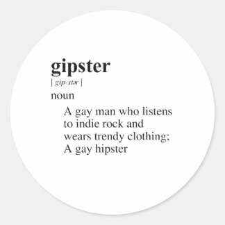 GIPSTER CLASSIC ROUND STICKER