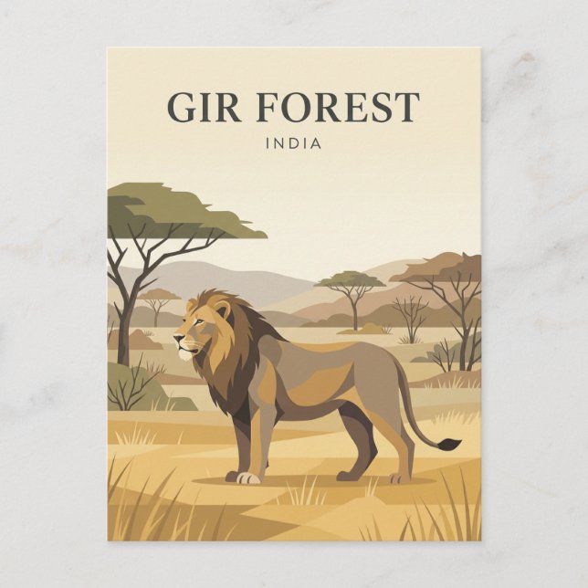 Gir Forest India Postcard (Front)