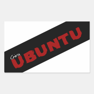 "Gira Ubuntu"  African philosophy Rectangular Sticker