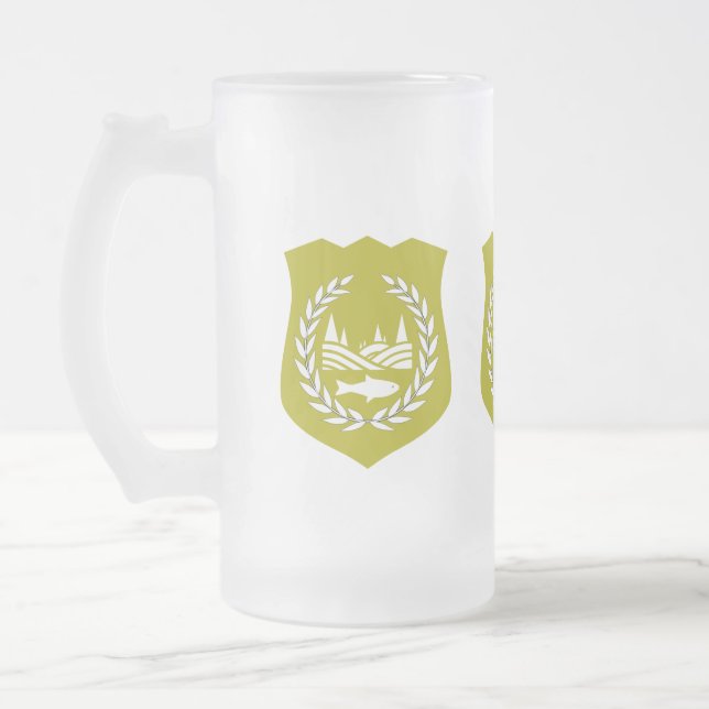 Giradan Flag - Frosted Glass Mug (Left)