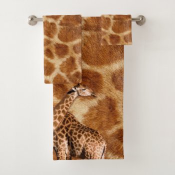 Giraffe 1a Bathroom Towel Set by Ronspassionfordesign at Zazzle