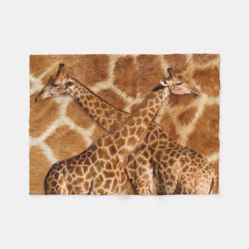 Giraffe 1a Fleece Blanket by Ronspassionfordesign at Zazzle