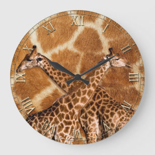 Giraffe 1A & Numeral Options Large Clock