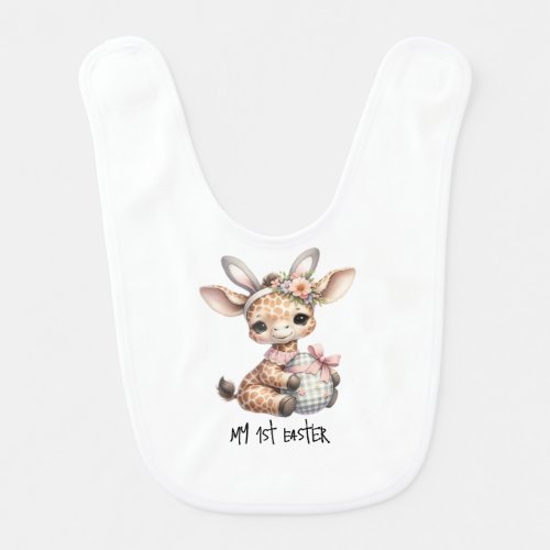 Giraffe 1st Easter  Baby Bib