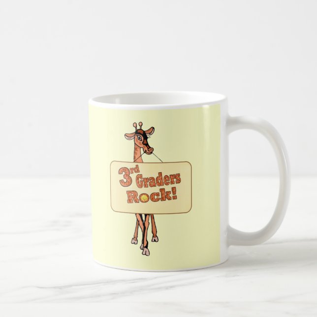 Giraffe “3rd Graders Rock” Design Coffee Mug (Right)