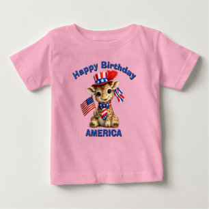 Giraffe (5am) Patriotic Kid T-Shirt