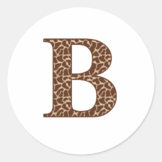 Giraffe A Classic Round Sticker