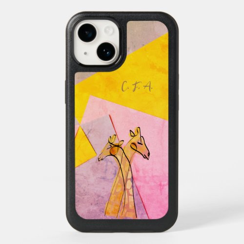 Giraffe Abstract Animal OtterBox iPhone 14 Case