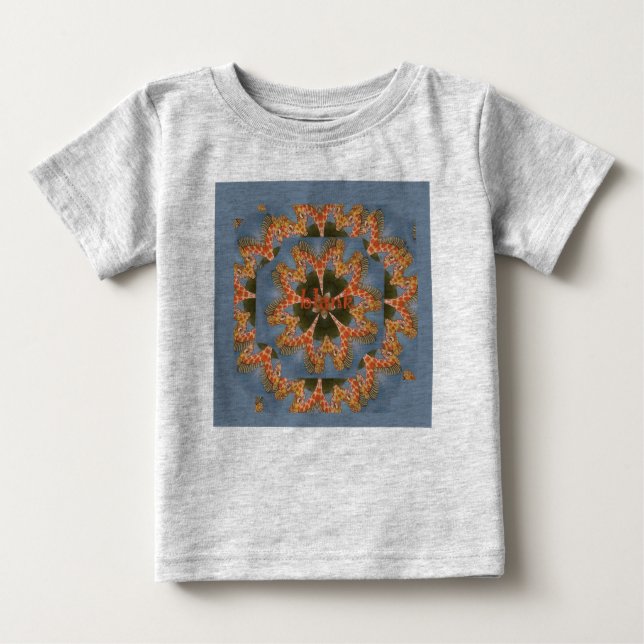 Giraffe Abstract Art Print Baby T-Shirt (Front)