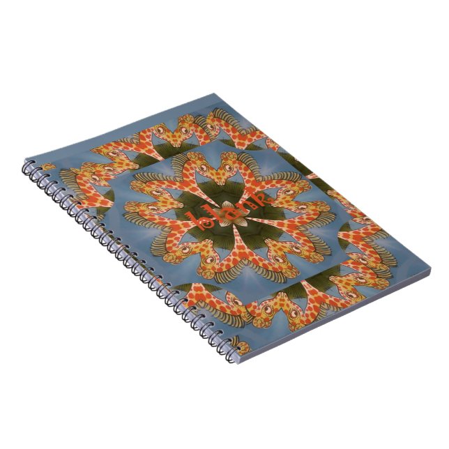 Giraffe Abstract Art Print Notebook (Right Side)
