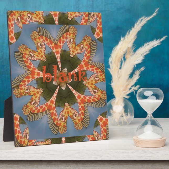 Giraffe Abstract Art Print Plaque (Side)