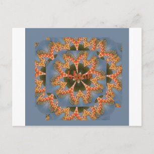 Giraffe Abstract Art Print Postcard