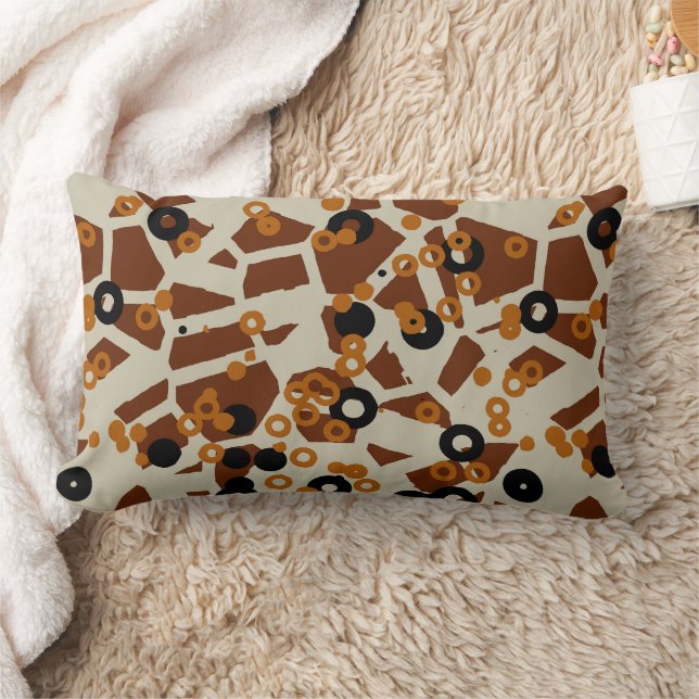 Giraffe Abstract Lumbar Pillow (Blanket)