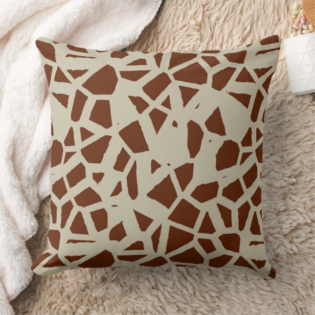 Giraffe Abstract Throw Pillow (Blanket)