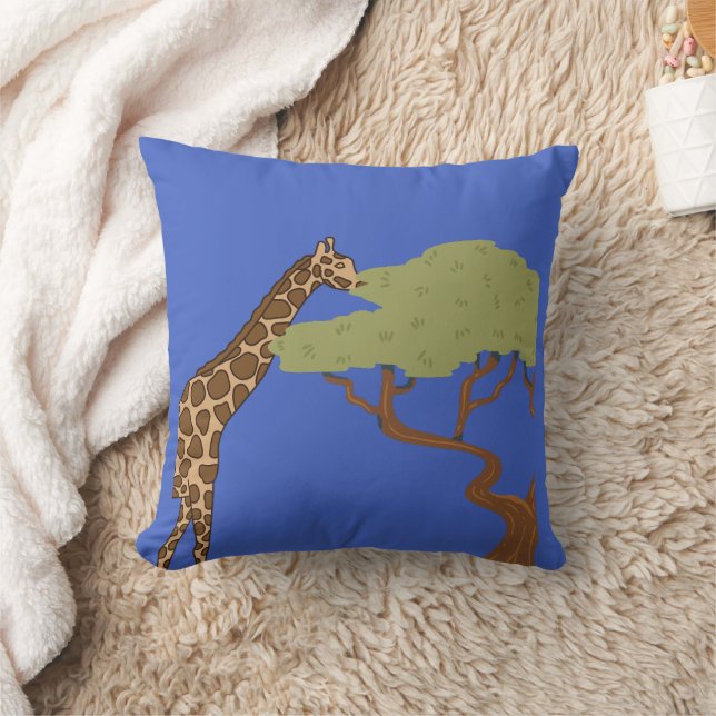 Giraffe, Acacia Throw Pillow (Blanket)