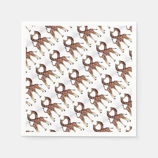 Giraffe Africa Personalize Destiny Destiny'S Napkins (Front)